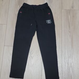 Gucci Black Kids Casual Sweatpants with White Logo